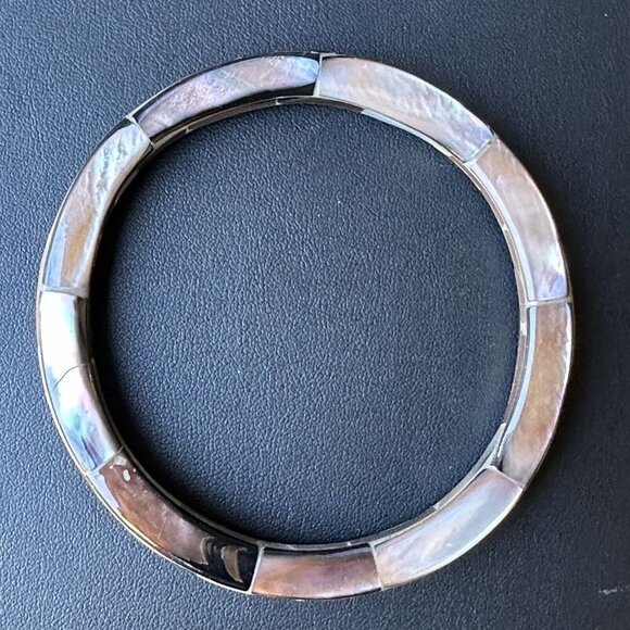 Necklace Earring Bracelet Set Mother of Pearl Shell Brown Earth Tones 22" New - Picture 7 of 12